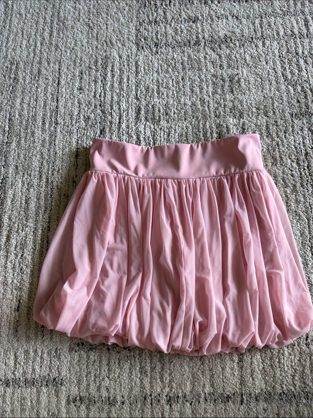 Thrive Light Pink Bubble Skater Mini Skirt